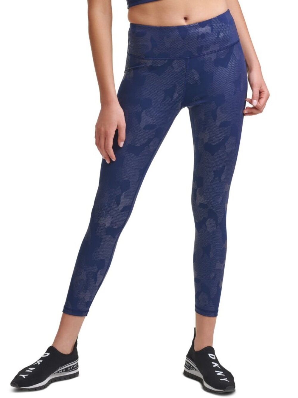 DKNY Womens Activewear Sport Cloud Camo Printed High-Waist Leggings